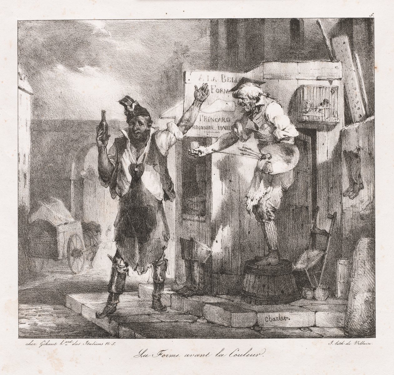 Lithografische Skizzen von Charlet: Form vor Farbe, 1823 von Nicolas Toussaint Charlet