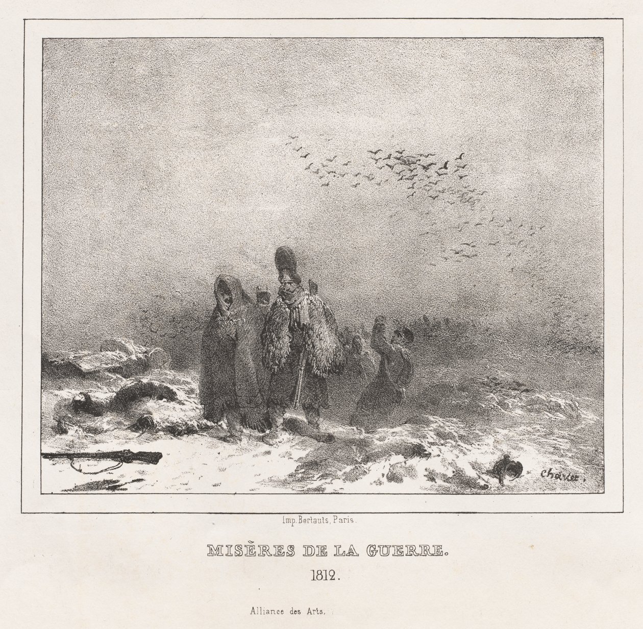 Moralisches und philosophisches Alphabet für den Gebrauch von kleinen und großen Kindern: Elend des Krieges 1812 von Nicolas Toussaint Charlet