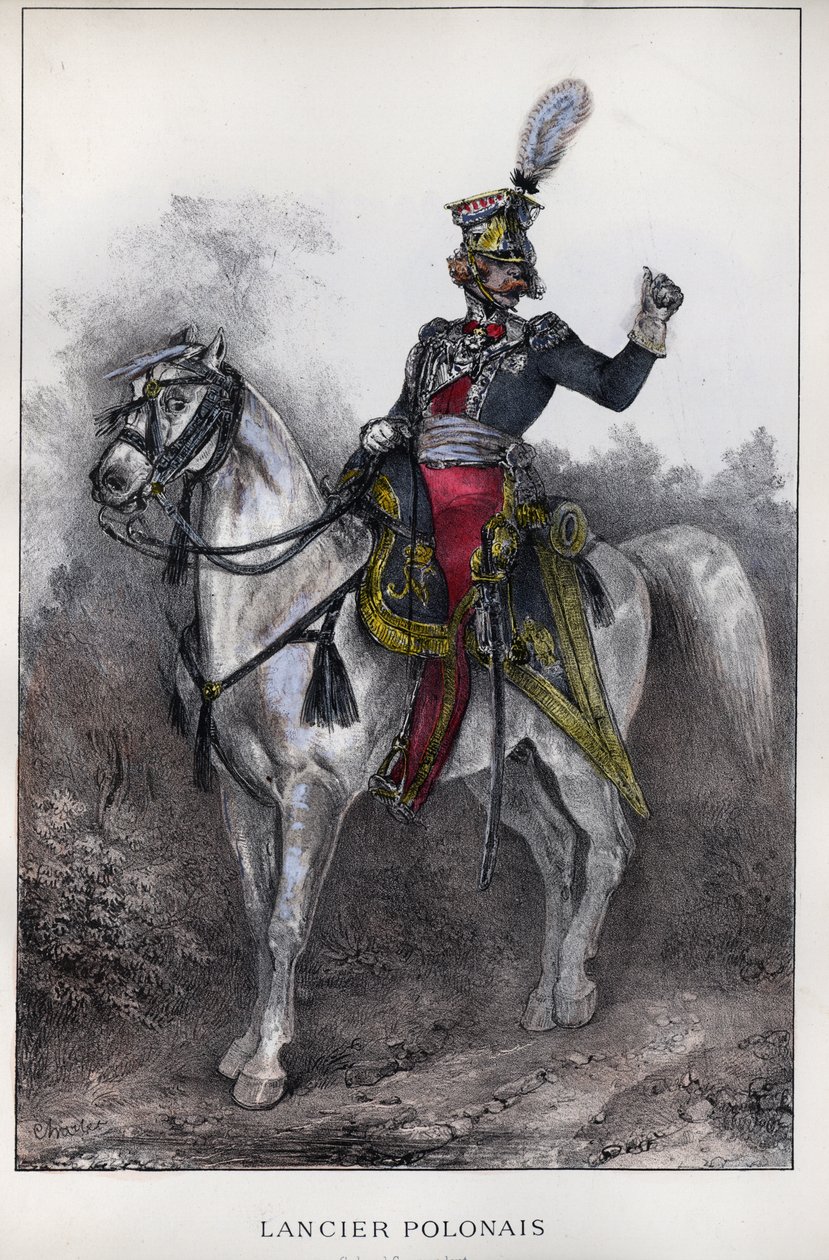 Offizier der polnischen Lanzenreiter der kaiserlichen Garde von Nicolas Toussaint Charlet