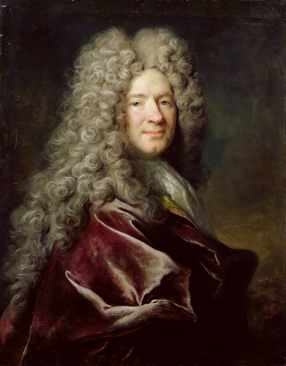 Porträt eines Mannes in einem violetten Gewand, ca. 1700 von Nicolas de Largillière