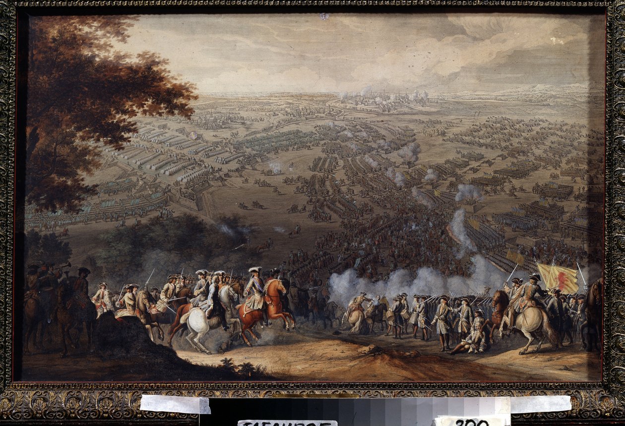 Die Schlacht von Poltawa am 27. Juni 1709 von Nicolas de Larmessin