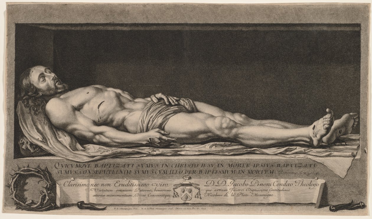 Der Leib Christi im Grab, 1654 von Nicolas de Platte Montagne