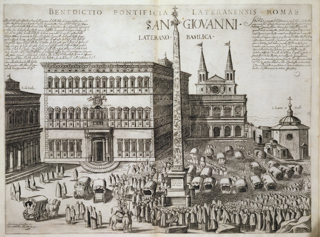 Einweihung des Obelisken vor der Basilika San Giovanni Laterano, Rom 1588, 1600 von Nicolaus van Aelst