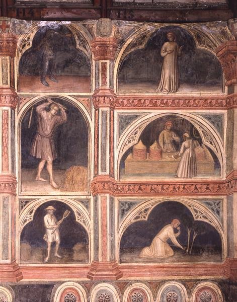 Der Monat Juli, aus einer Serie von Wandgemälden, die den astrologischen Zyklus darstellen von Nicolo and Stefano da Ferrara Miretto