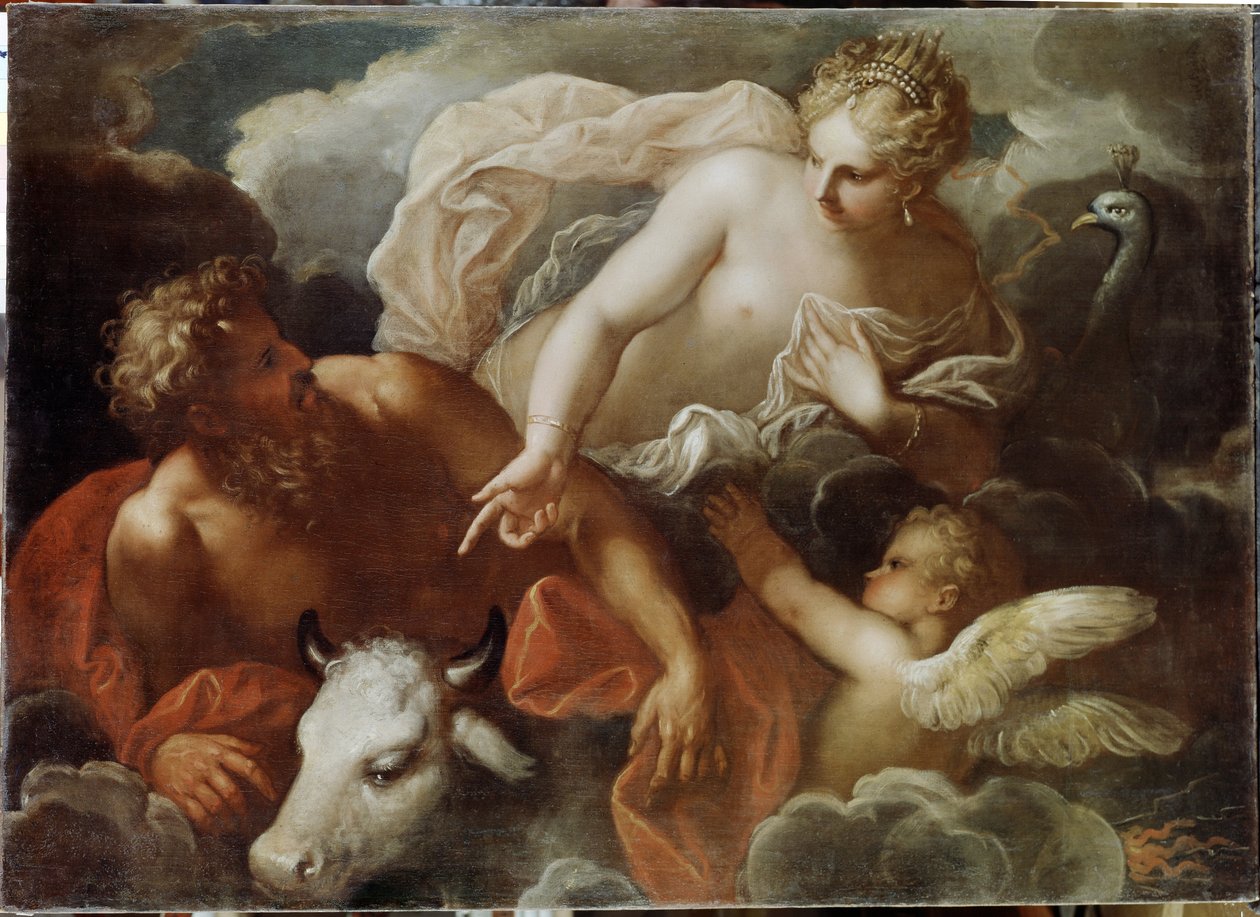 Jupiter, Juno und Io von Nicolo Bambini