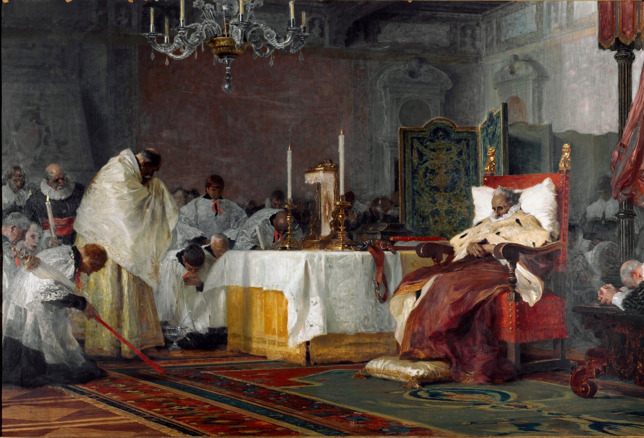 Die letzten Momente von Karl Emanuel I. von Savoyen (1562-1630) von Nicolo Barabino