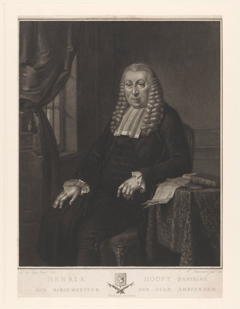 Porträt von Hendrik Danielsz. Hooft, Bürgermeister von Amsterdam von Nicolo Schiavonetti