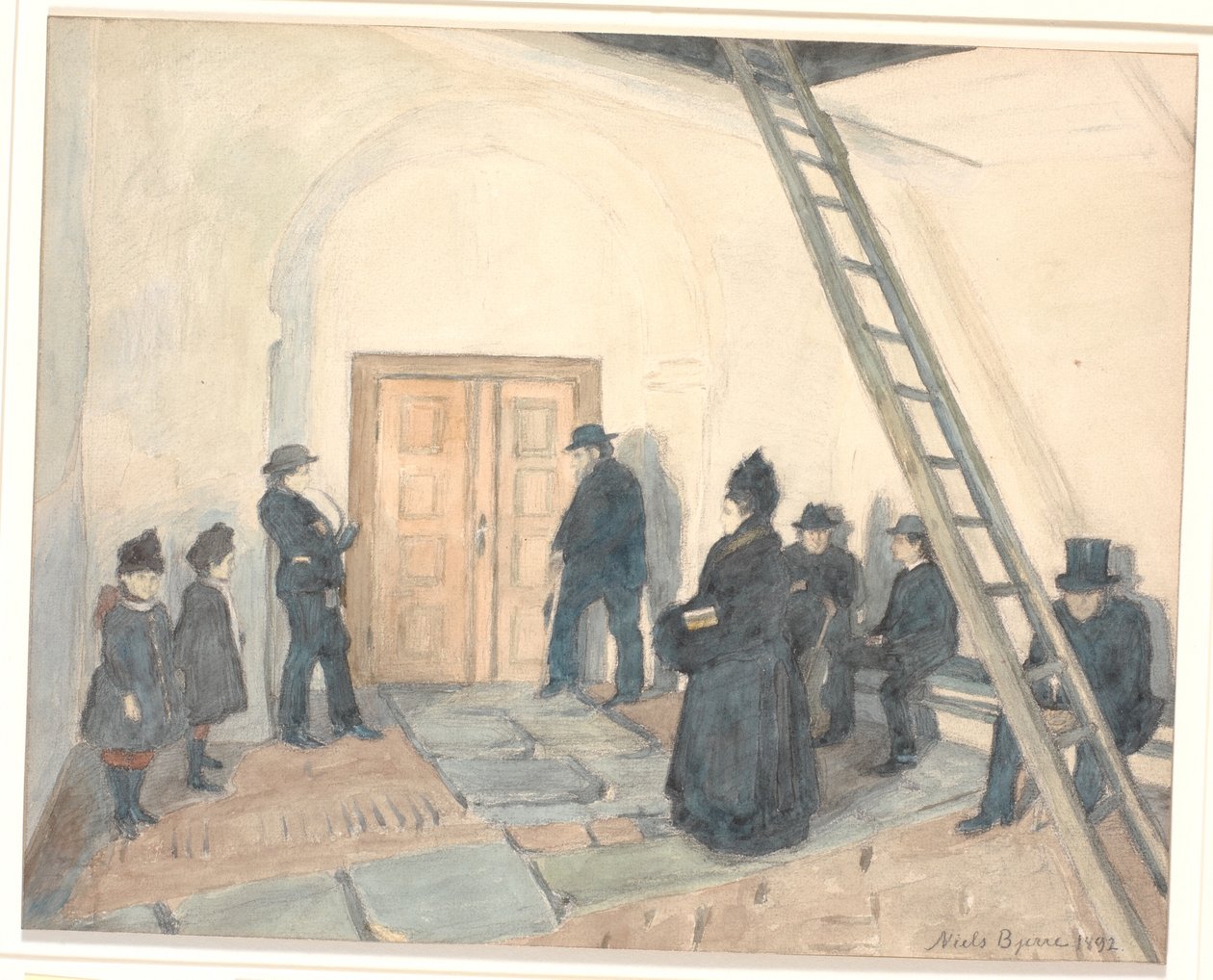 Aus der Vorhalle einer Dorfkirche von Niels Jakob Jakobsen Bjerre