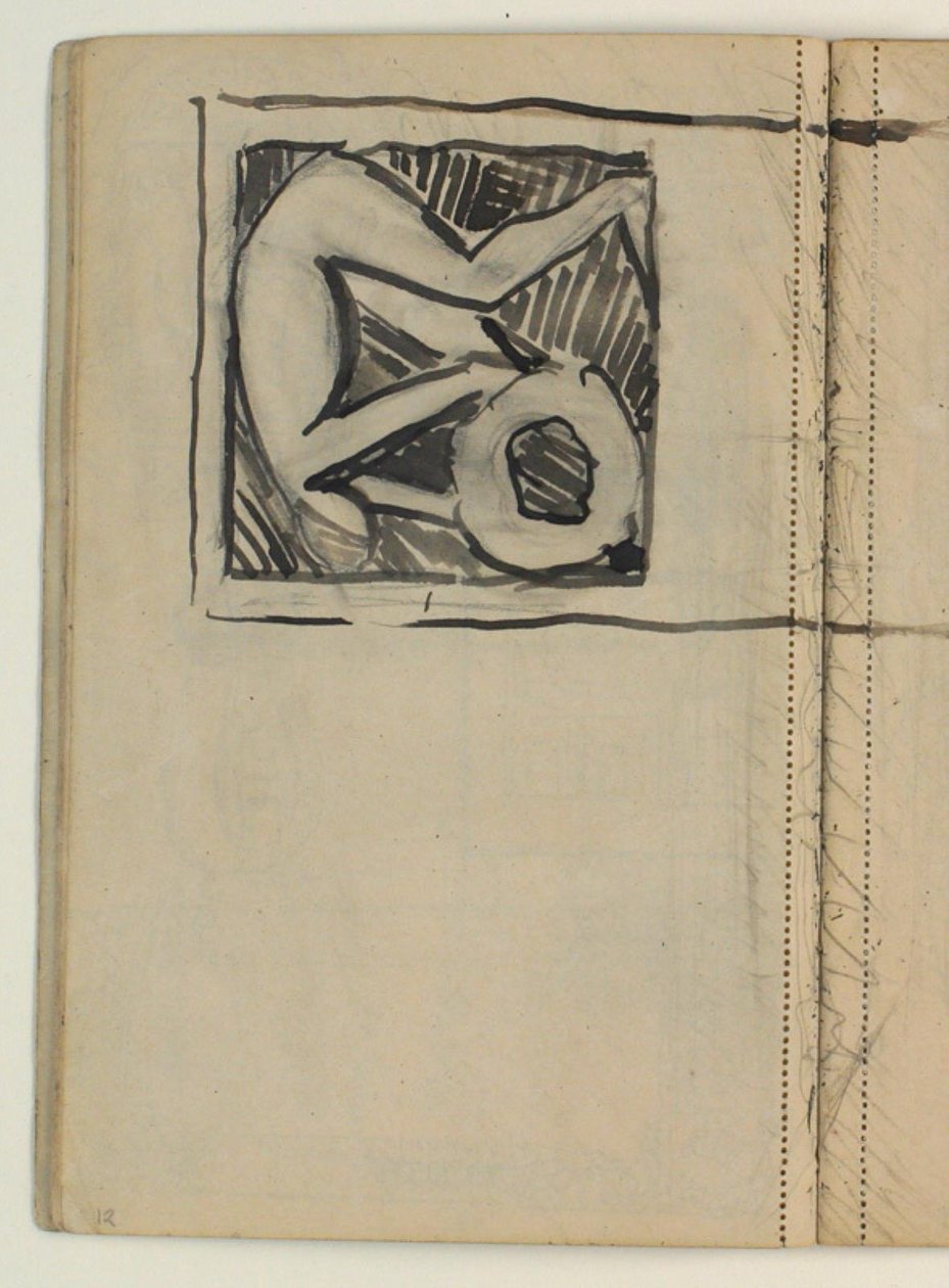 Udkast til Poul S. Christiansens gravmæle - fortsætter over på næste side (13) von Niels Larsen Stevns
