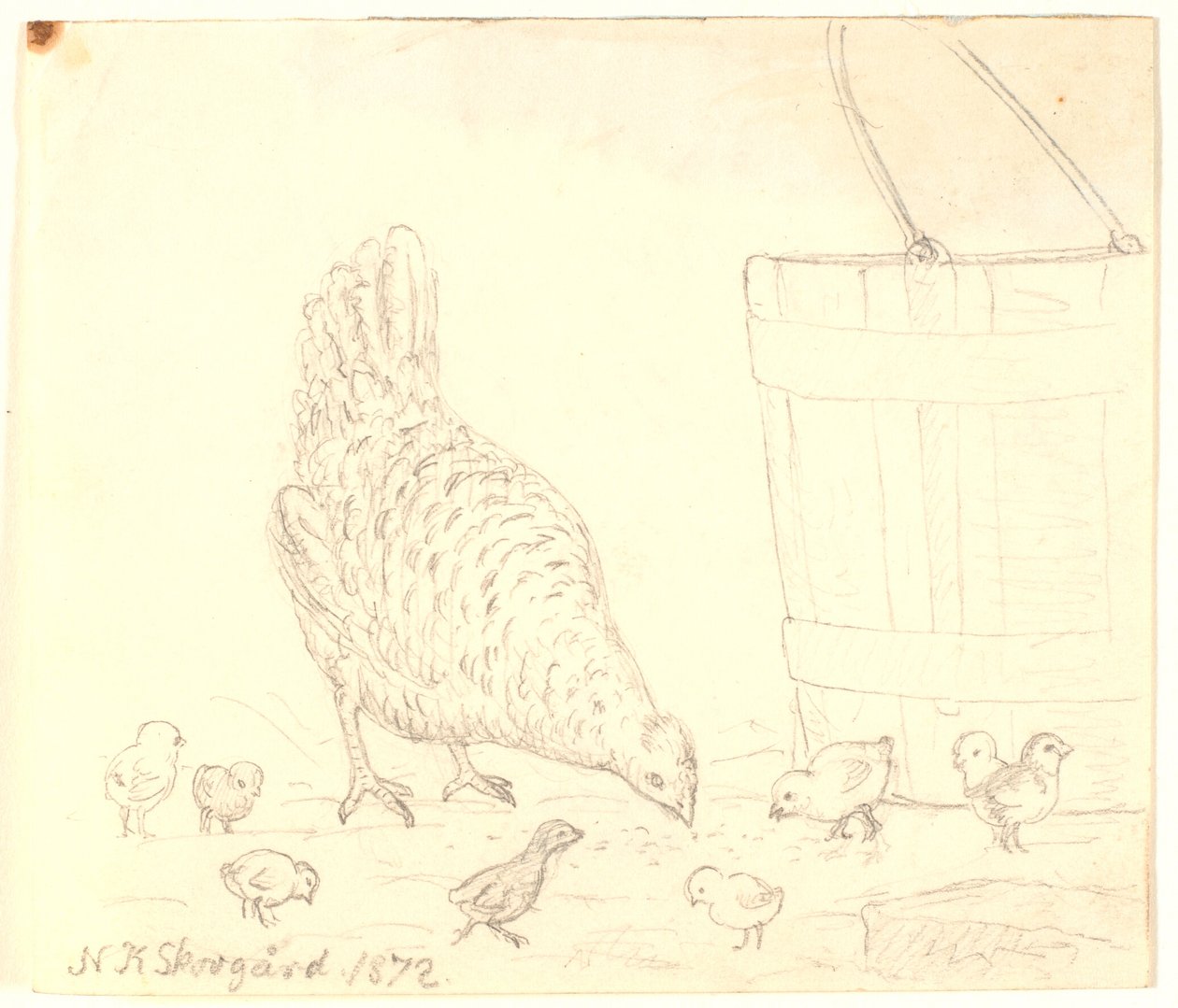 Eine Henne mit Küken von Niels Skovgaard