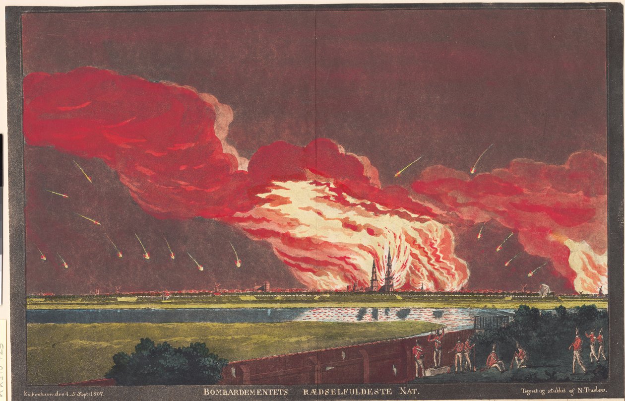 "Die schrecklichste Nacht des Bombardements. Kopenhagen den 4.-5. Sept. 1807" von Niels Truslew