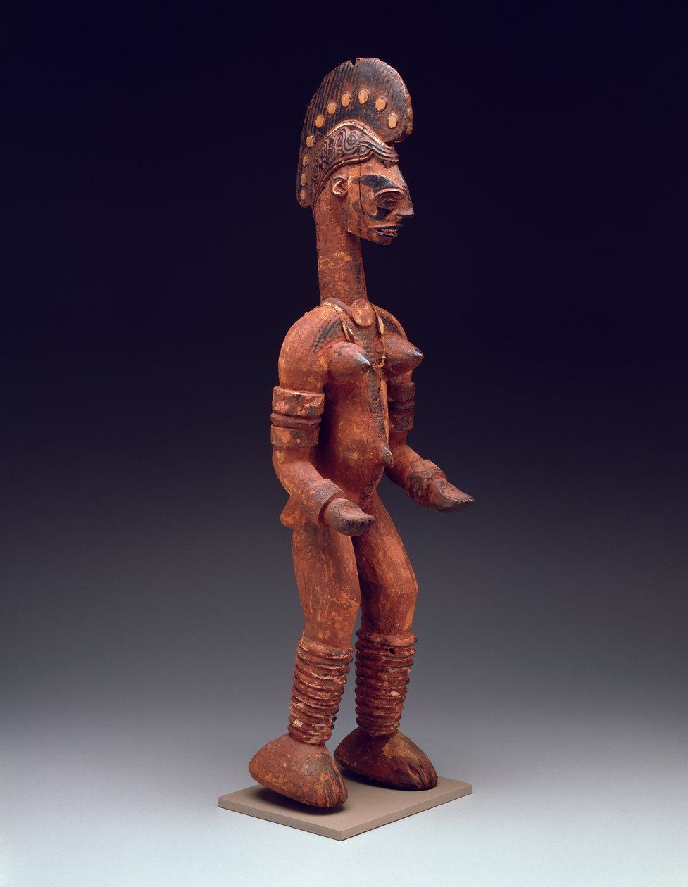 Stehende weibliche Figur, spätes 19. bis 20. Jahrhundert von Nigerian Nigerian