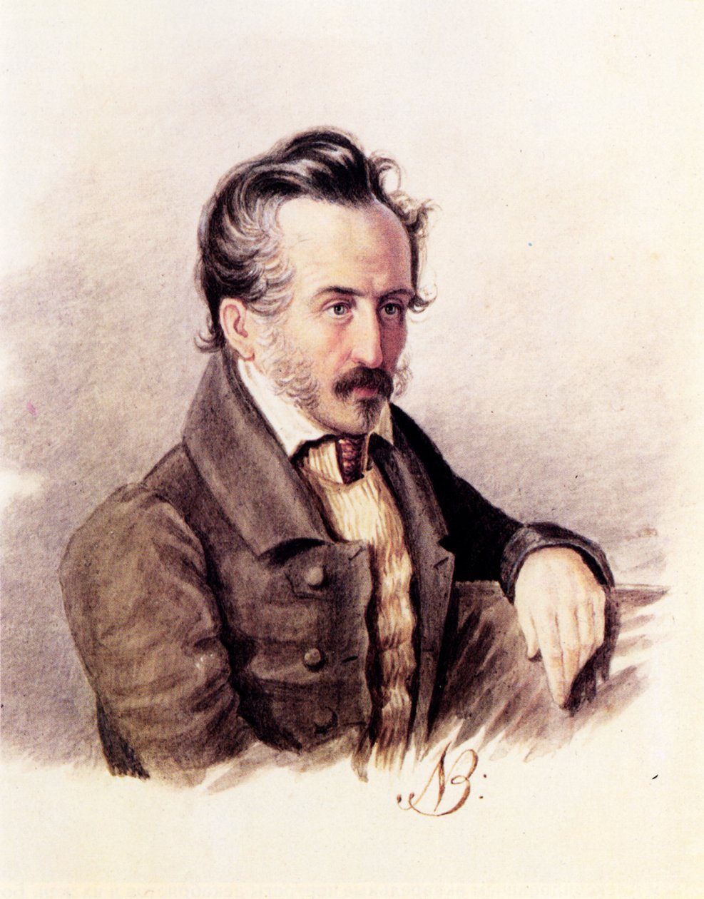 Porträt des Dekabristen Graf Sergey Volkonsky 1788-1865, 1840er von Nikolai Alexandrovich Bestuzhev