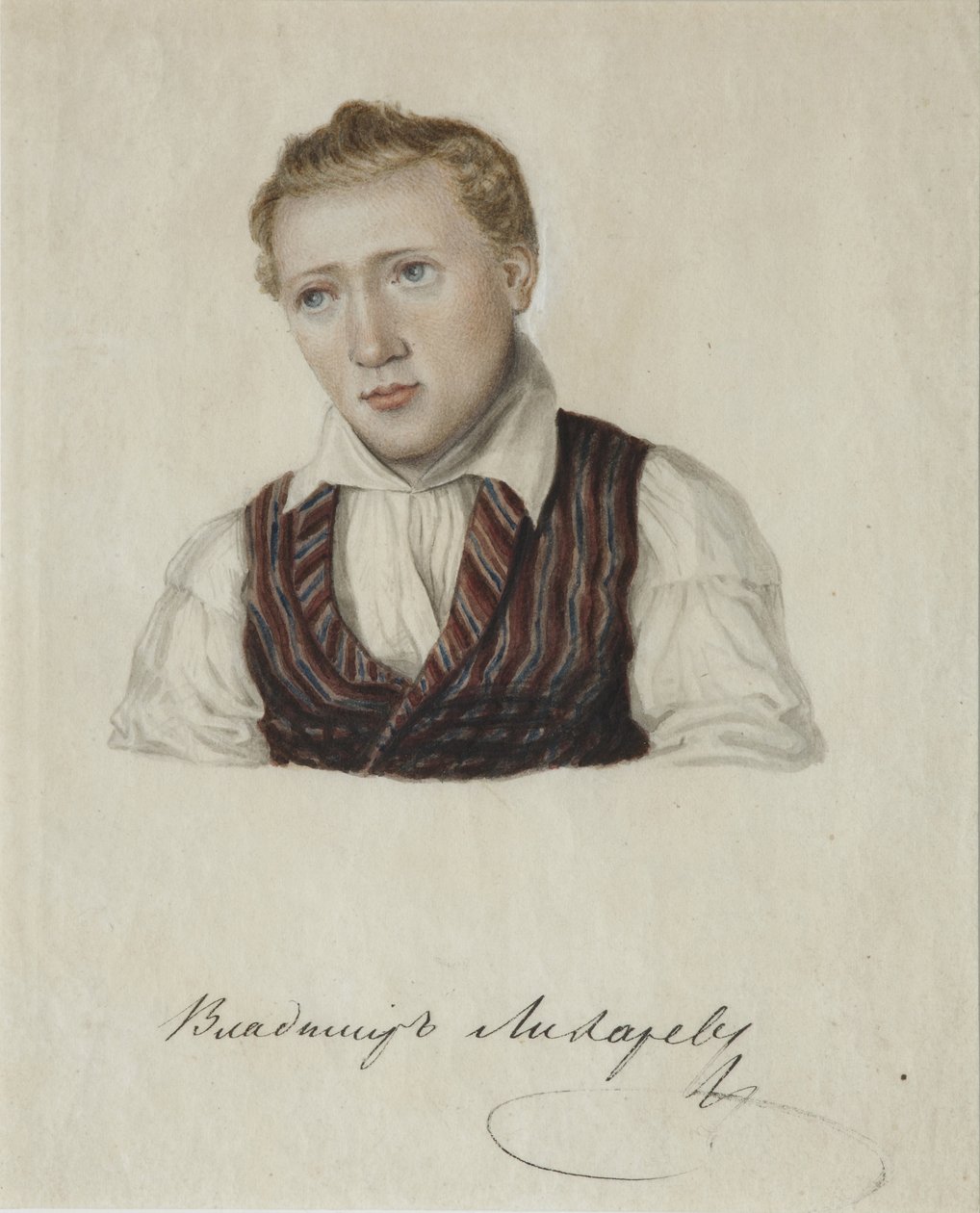 Porträt des Dekabristen Wladimir Nikolajewitsch Licharew 1803-1840 von Nikolai Alexandrovich Bestuzhev