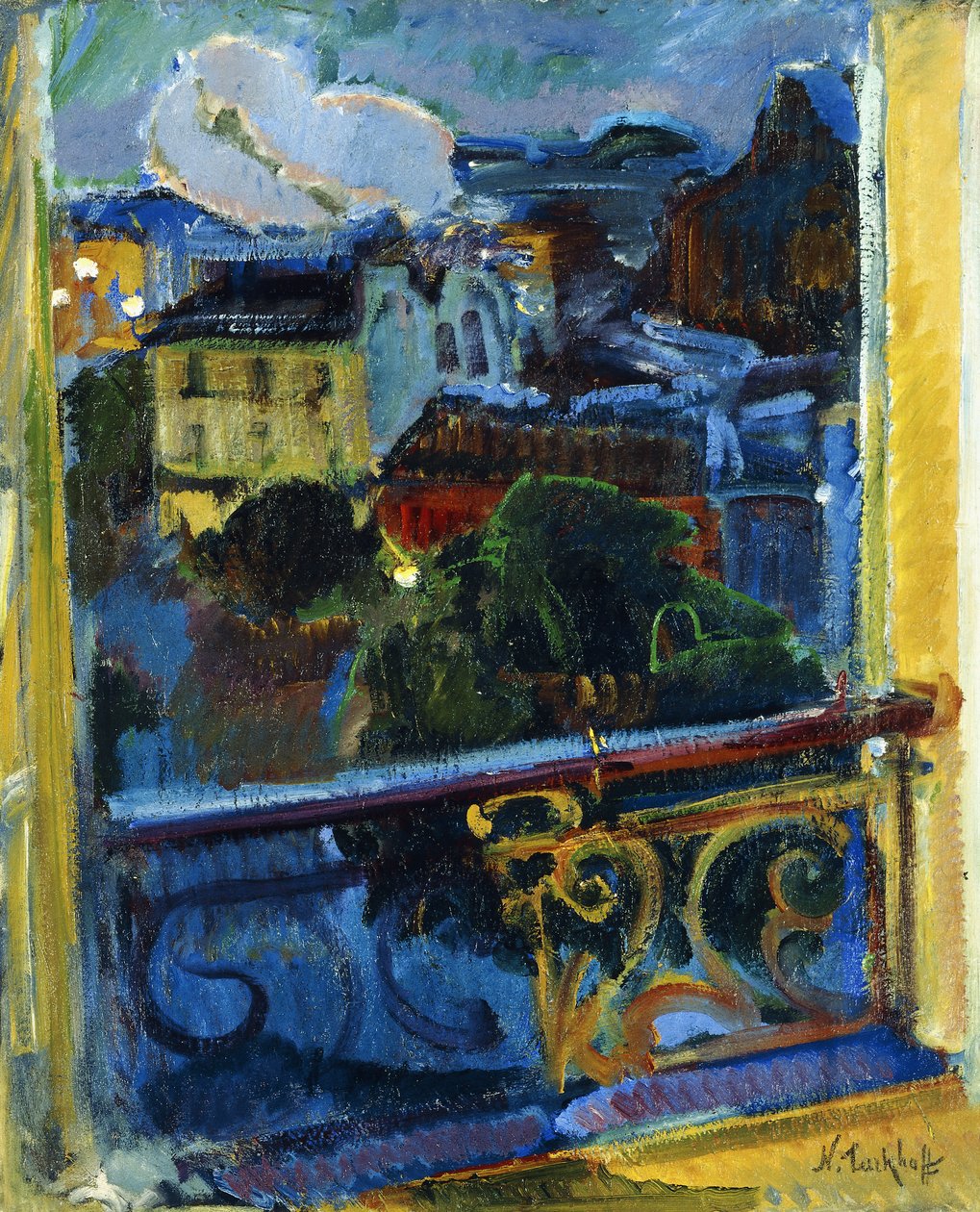 Paris, Montparnasse bei Nacht von Nikolai Alexandrovich Tarkhoff