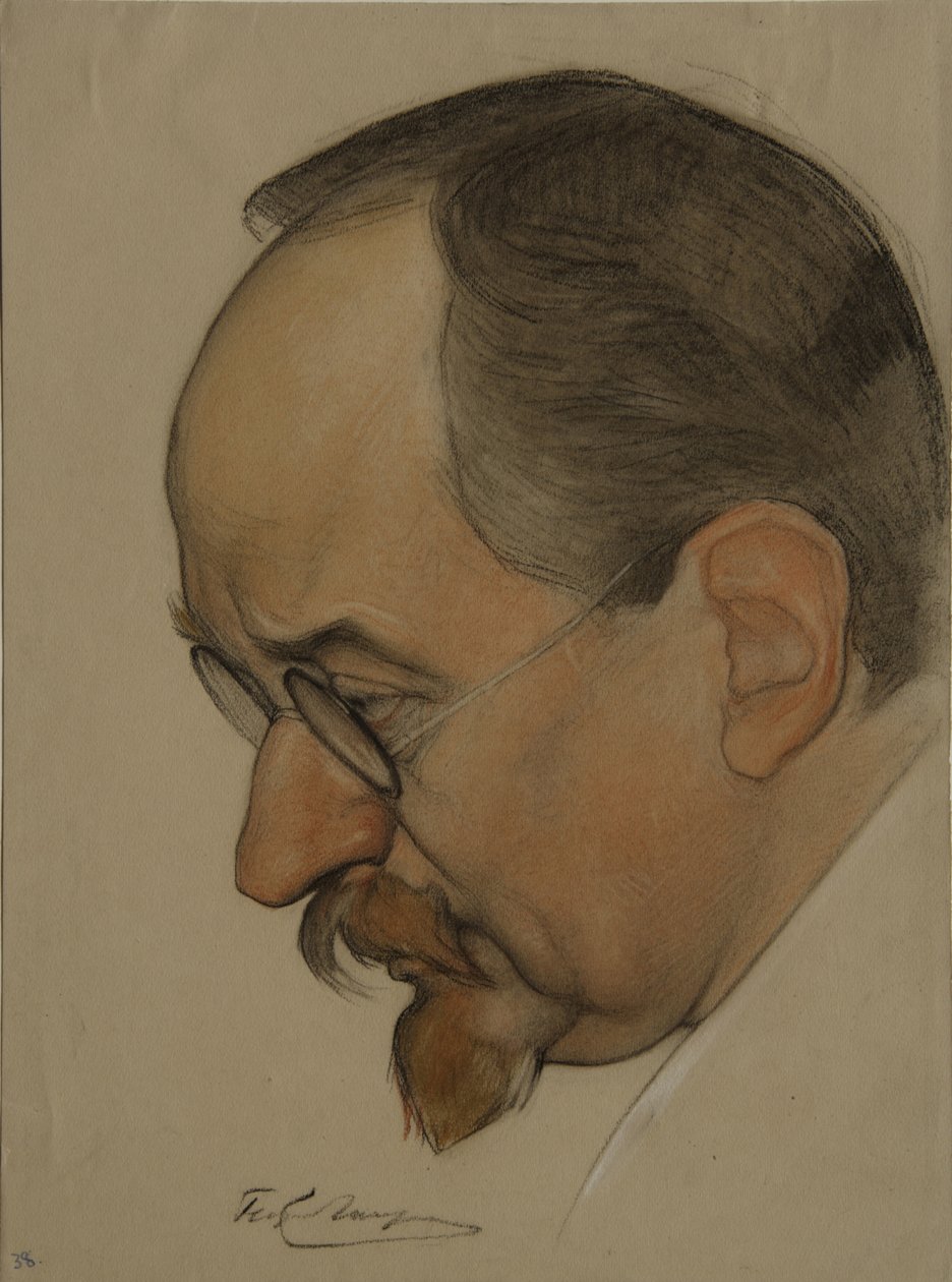 Porträt von Georgi Wassiljewitsch Tschitscherin von Nikolai Andreevich Andreev