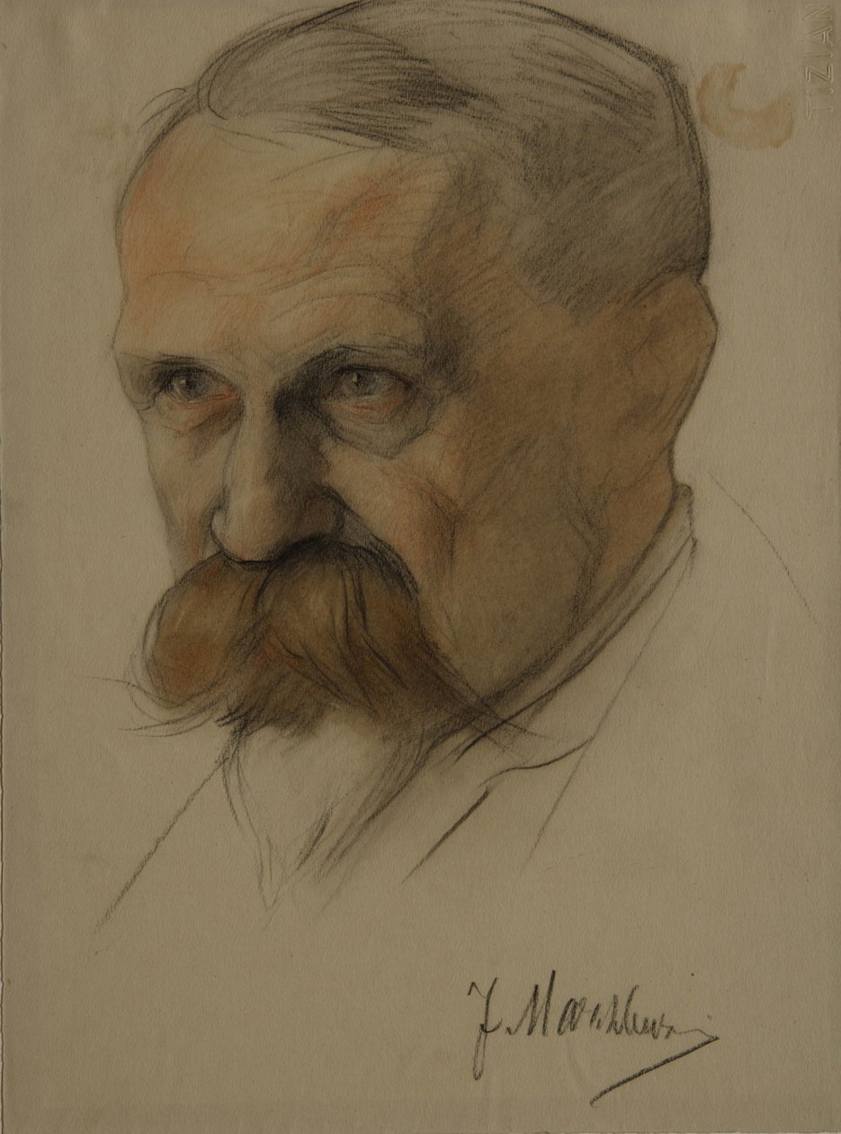 Porträt von Julian Marchlewski 1866-1925, frühe 1920er von Nikolai Andreevich Andreev