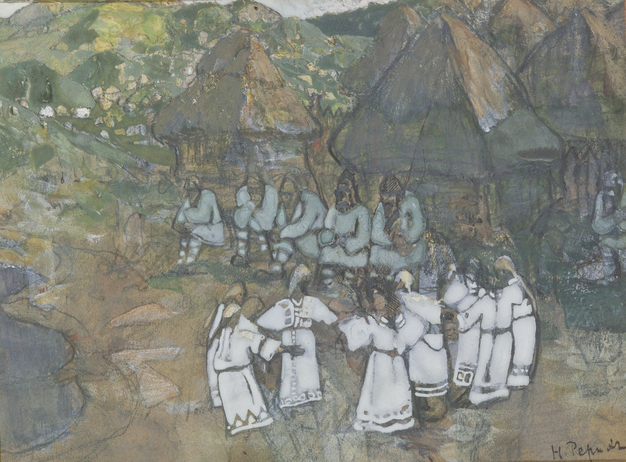 Kreistanz, frühes 20. Jahrhundert von Nikolai Konstantinowitsch Roerich