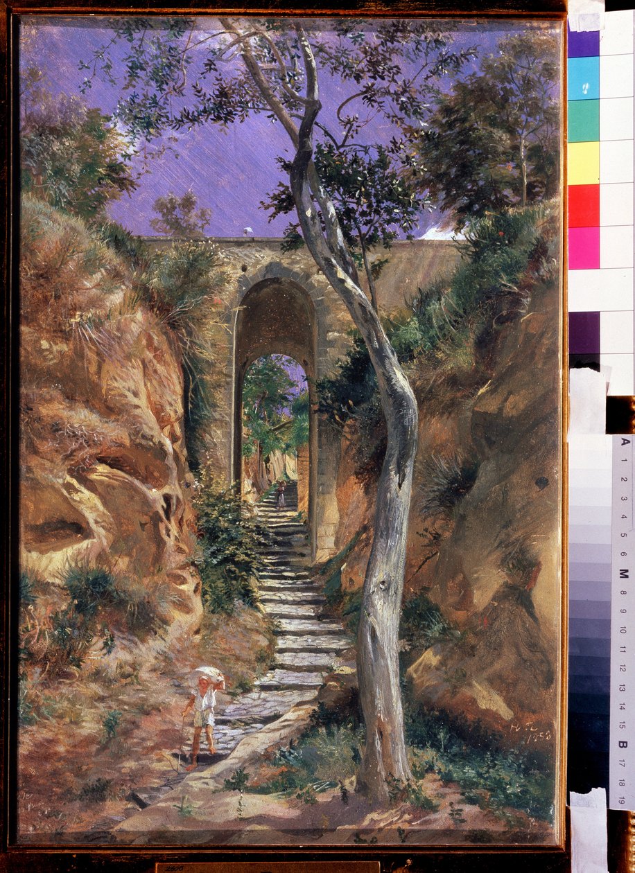 Die Brücke von Vico (Korsika?) von Nikolai Nikolajevitch Gay