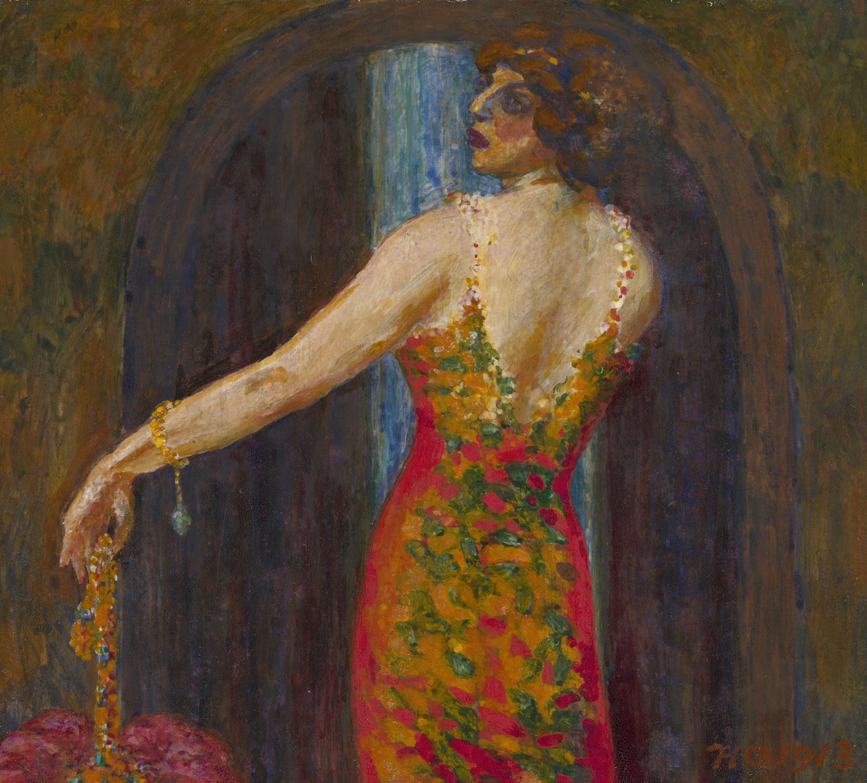 Porträt von Evfimia Nosova, geb. Ryabushinskaya 1881-1960 von Nikolai Petrovich Feofilaktov