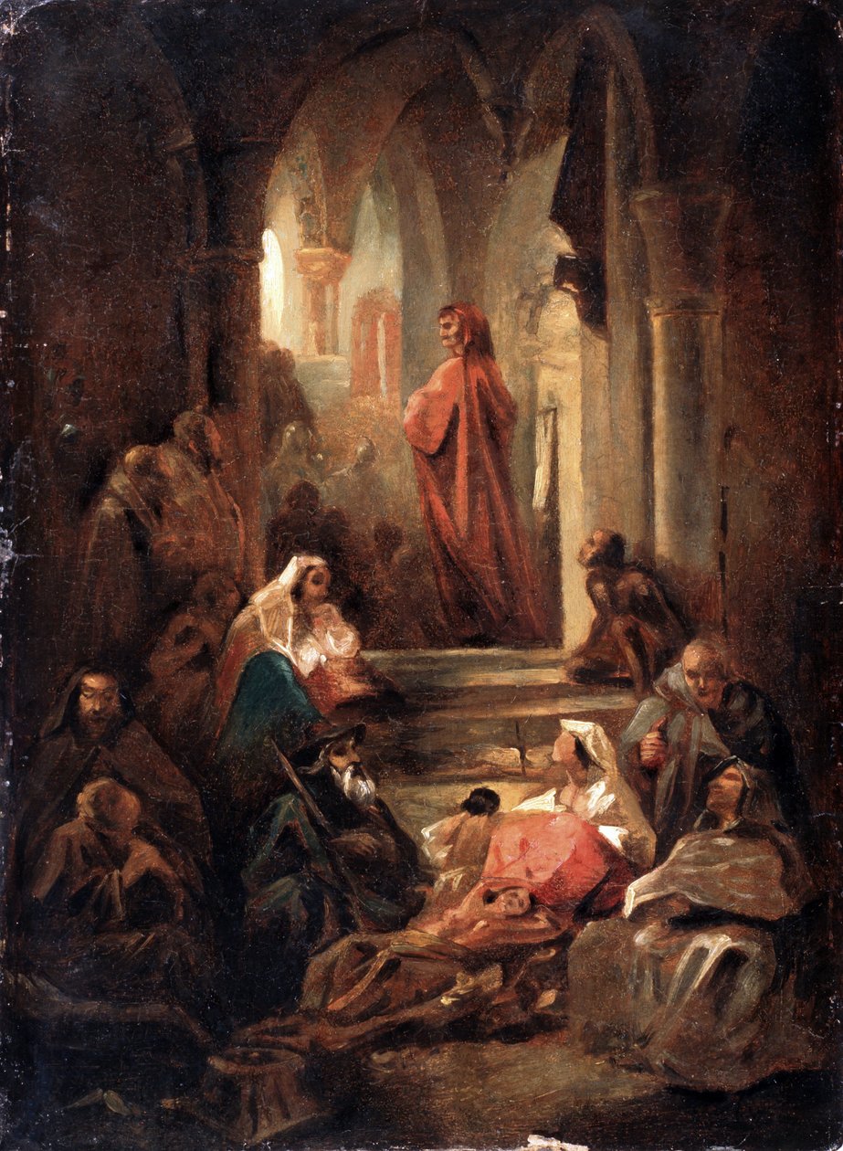 Eine Szene aus dem Leben von Dante Alighieri von Nikolai Petrovich Lomtev