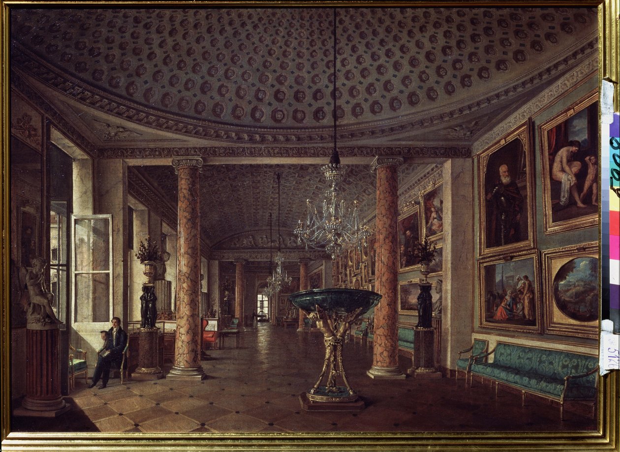 Die Gemäldegalerie im Stroganow-Palast in St. Petersburg von Nikolai Stepanovich Nikitin