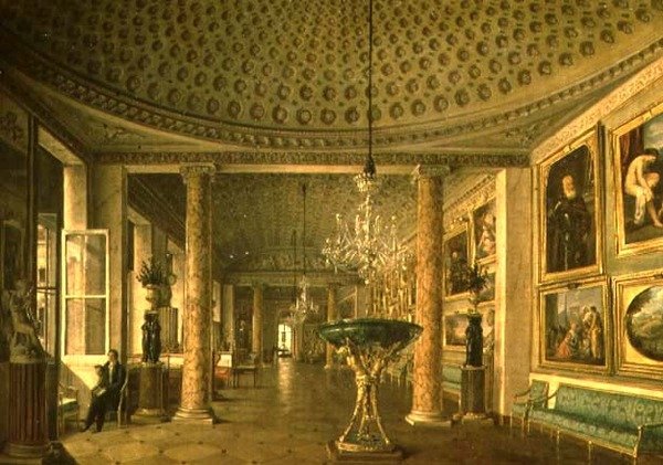 Die Gemäldegalerie im Stroganov-Palast, St. Petersburg von Nikolai Stepanovich Nikitin