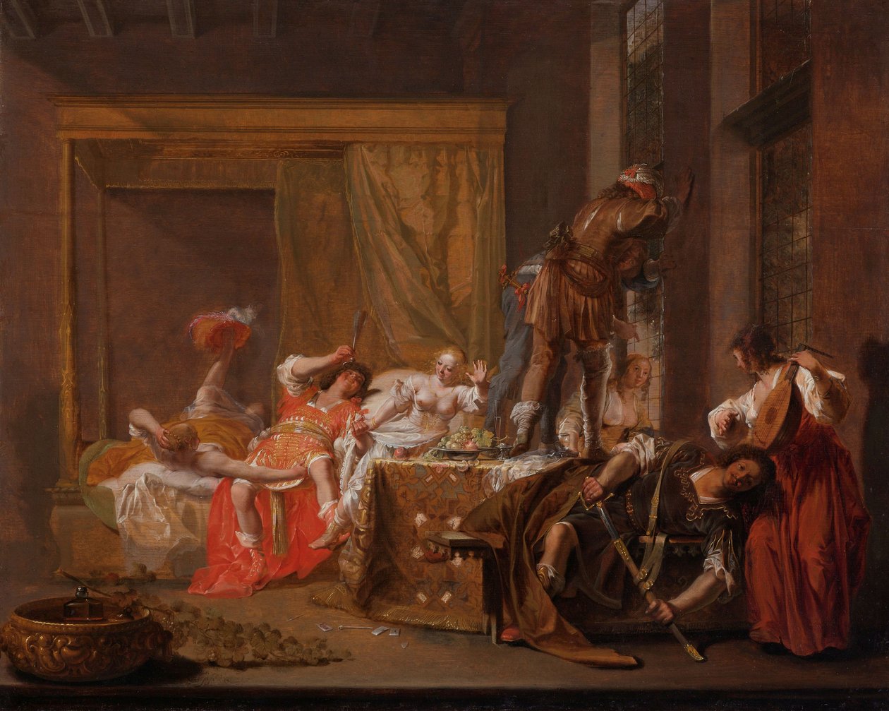 Szene von der Hochzeit von Messalina und Gaius Sillius, um 1645-50 von Nikolaus Knüpfer