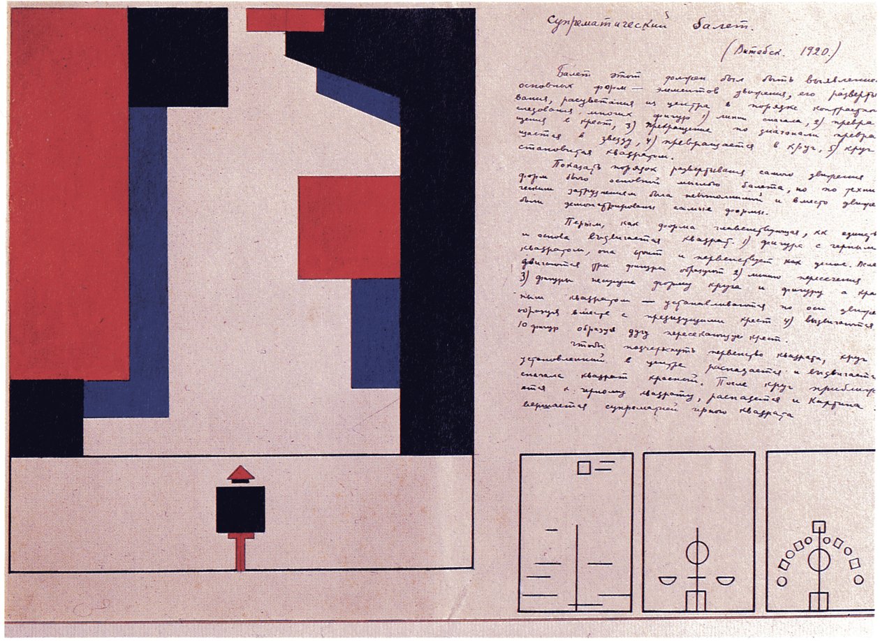 Suprematistisches Ballettdesign von Nina Iosifovna Kogan