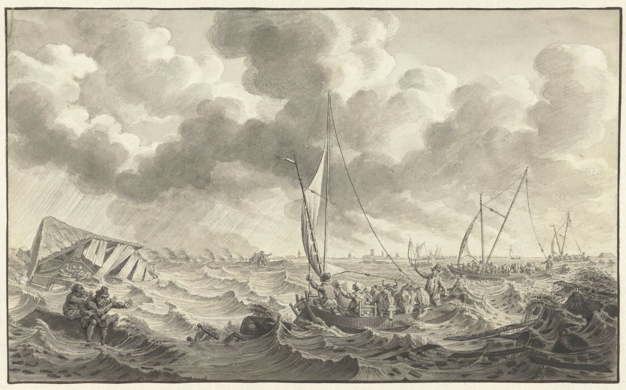 Deichbruch bei Kampen, 1775 von Noach van der Meer (II)