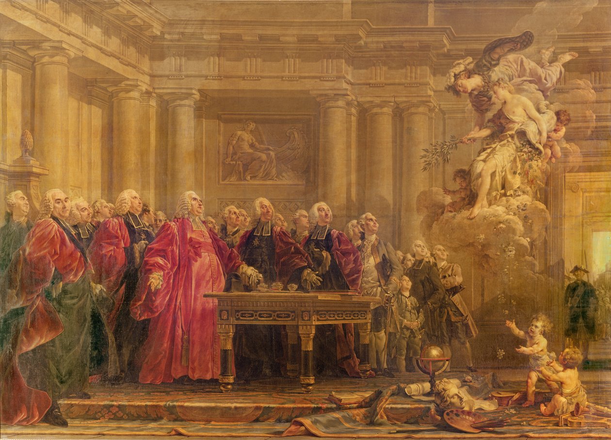 Die Magistrate von Paris erhalten Nachrichten über den Frieden, 21. Juni 1763 von Noel Halle