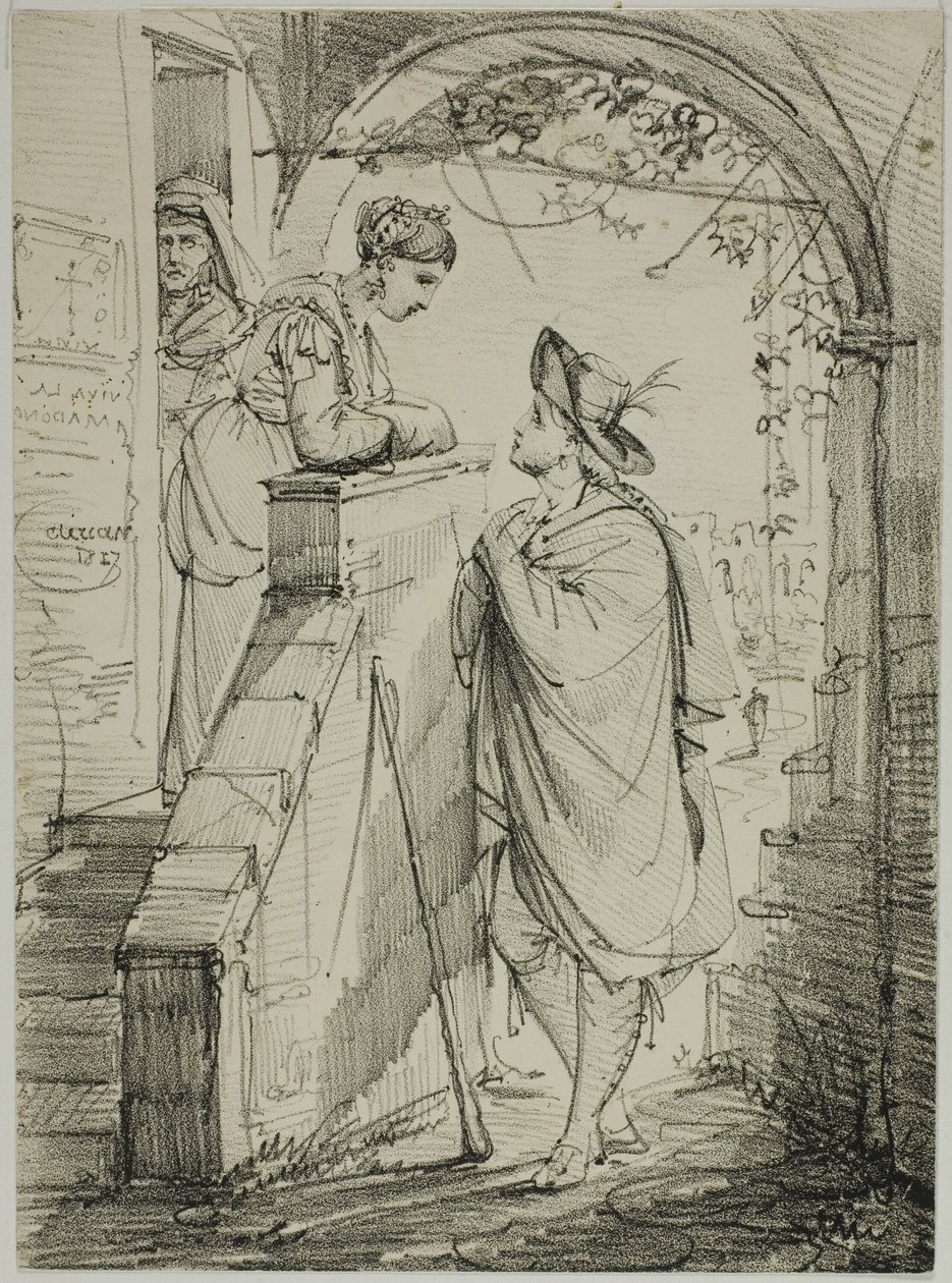 Frau und Mann im Gespräch von Noel Thomas Joseph Clerian