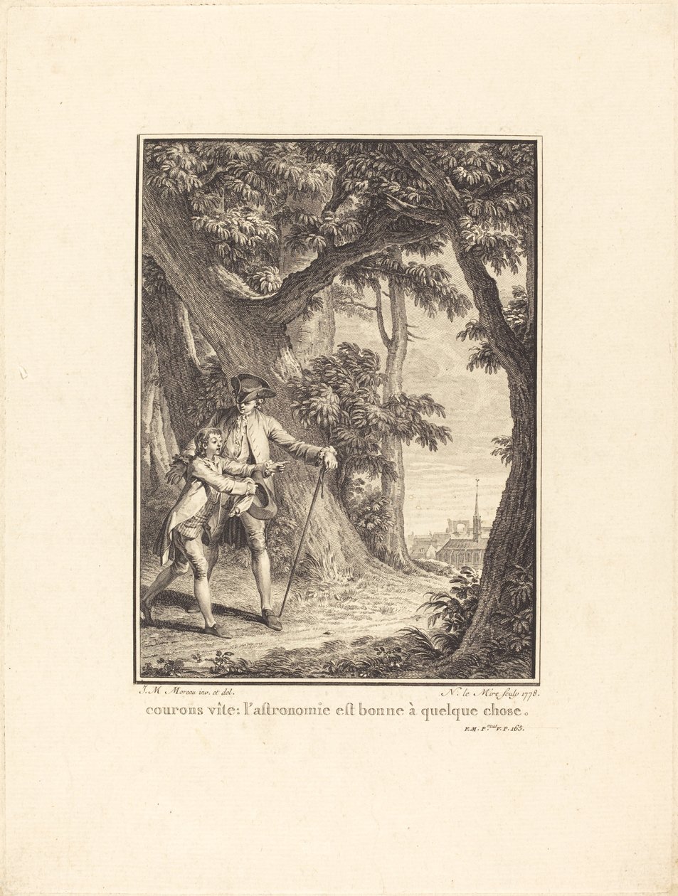Laufen wir schnell: Die Astronomie ist zu etwas gut von Noël Le Mire after Jean Michel Moreau