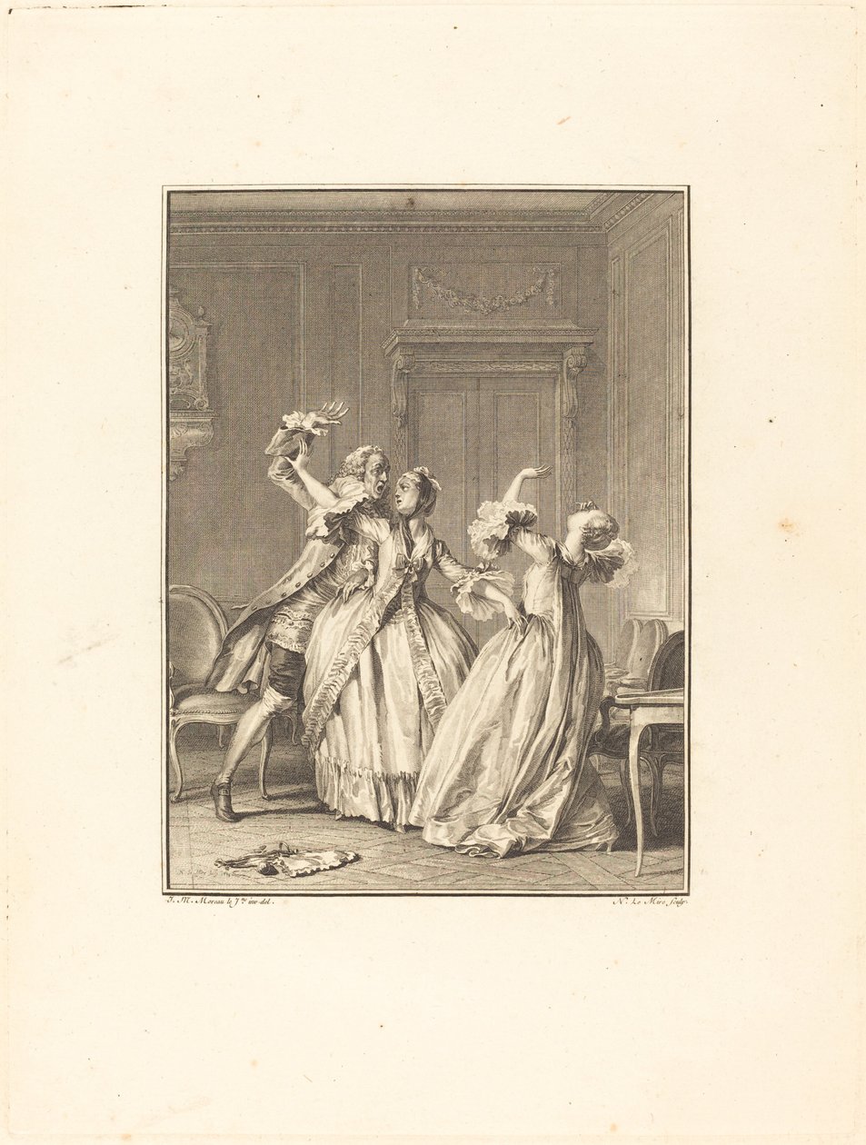 Der Schlag von Noël Le Mire after Jean Michel Moreau