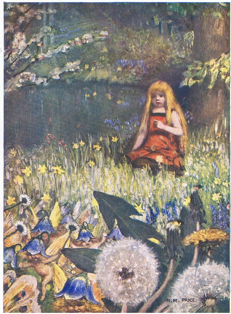Die Maiglöckchen und die Blumen: "Jetzt weiß ich, dass ich nicht mehr zu Hause bleiben kann, die Maiglöckchen rufen mich so" von Norman Mills Price