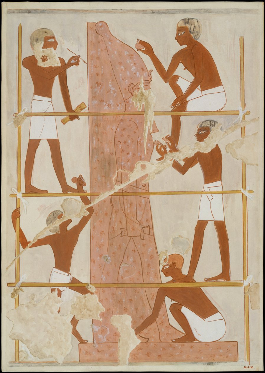 Bildhauer bei der Arbeit, Grab von Rekhmire von Norman de Garis Davies