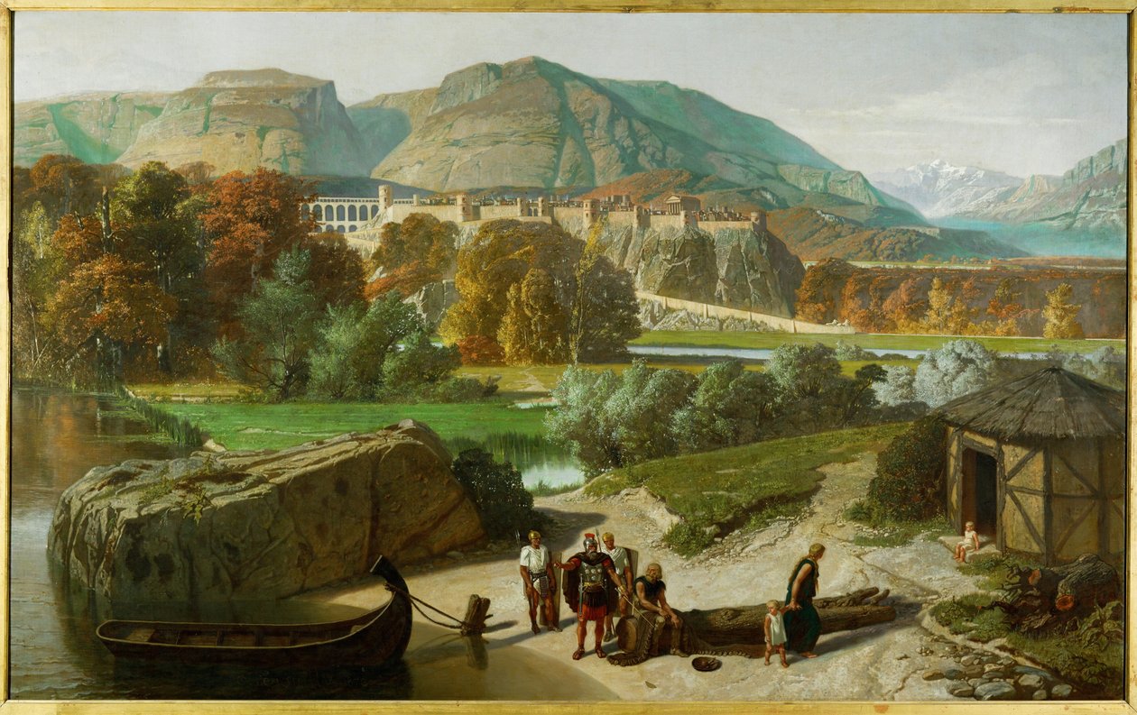 Römische Villa am Fuße der Dauphiné-Alpen, kurz nach der Eroberung Galliens von Octave Penguilly L