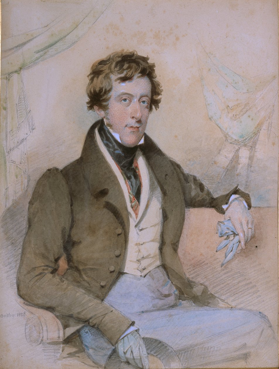 Porträt von William Spencer, 6. Herzog von Devonshire von Octavius Oakley