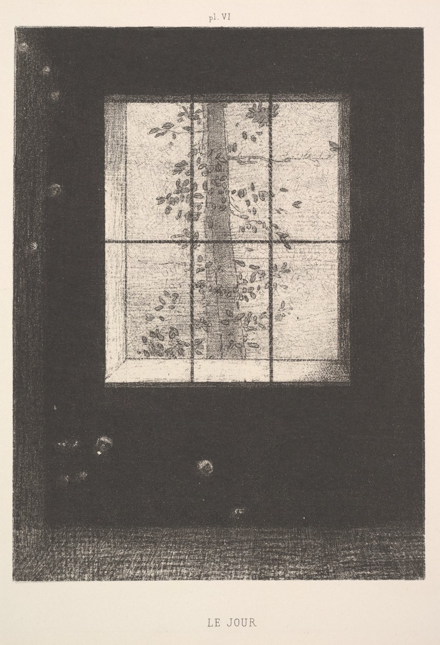 Tag Le Jour, aus der Serie, Träume Songes, Platte VI, 1891 von Odilon Redon