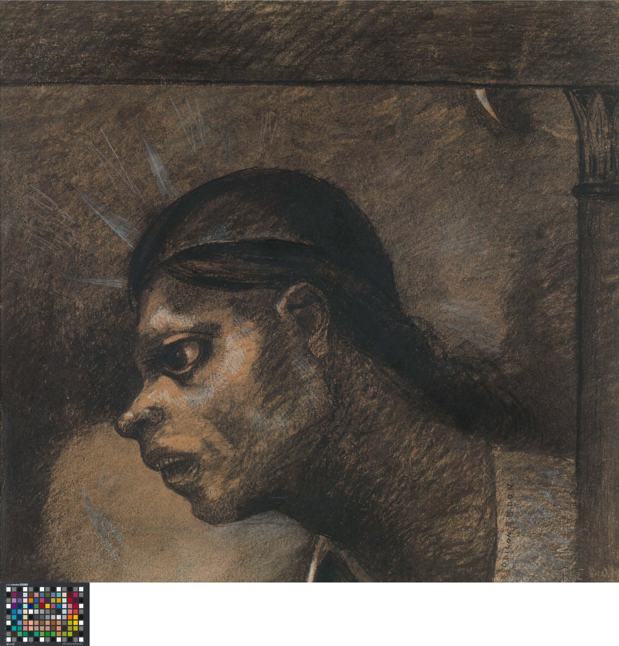 Ein Mann des Volkes. Zeichnung für eine Illustration in Le Juré von Edmond Picard von Odilon Redon