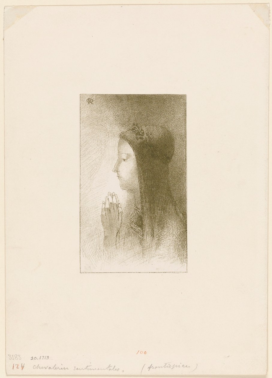 Frontispiz für Chevaleries sentimentales von Ferdinand Hérold von Odilon Redon
