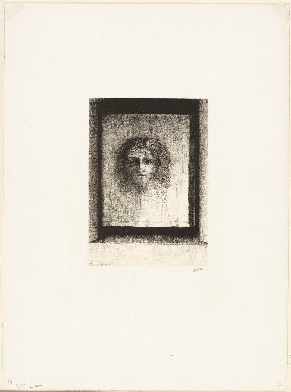 Es war ein Schleier, ein Abdruck, Platte 1 von 6 von Odilon Redon