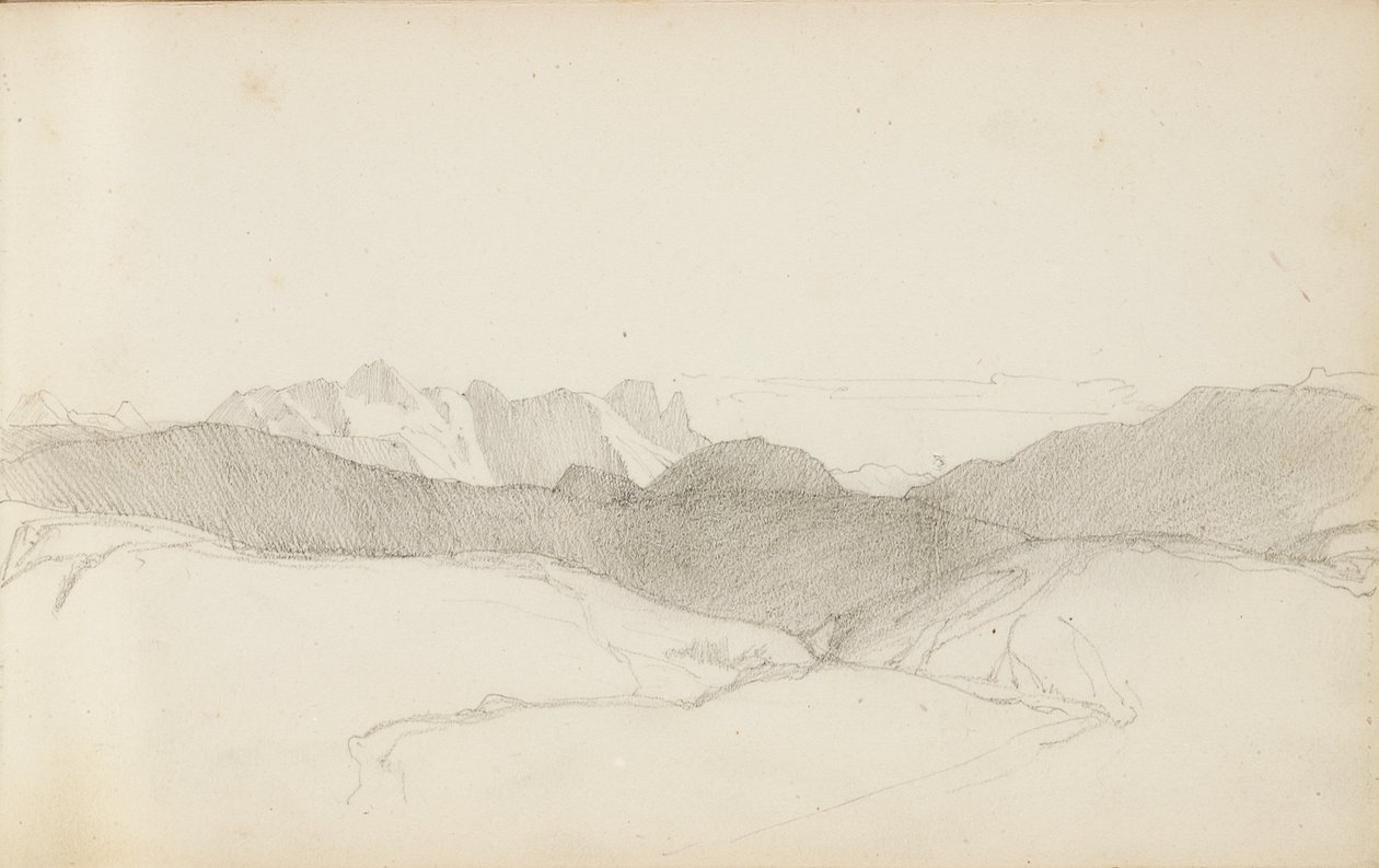 Seite aus einem Skizzenbuch, "Das Baskenland", 1862-63 von Odilon Redon