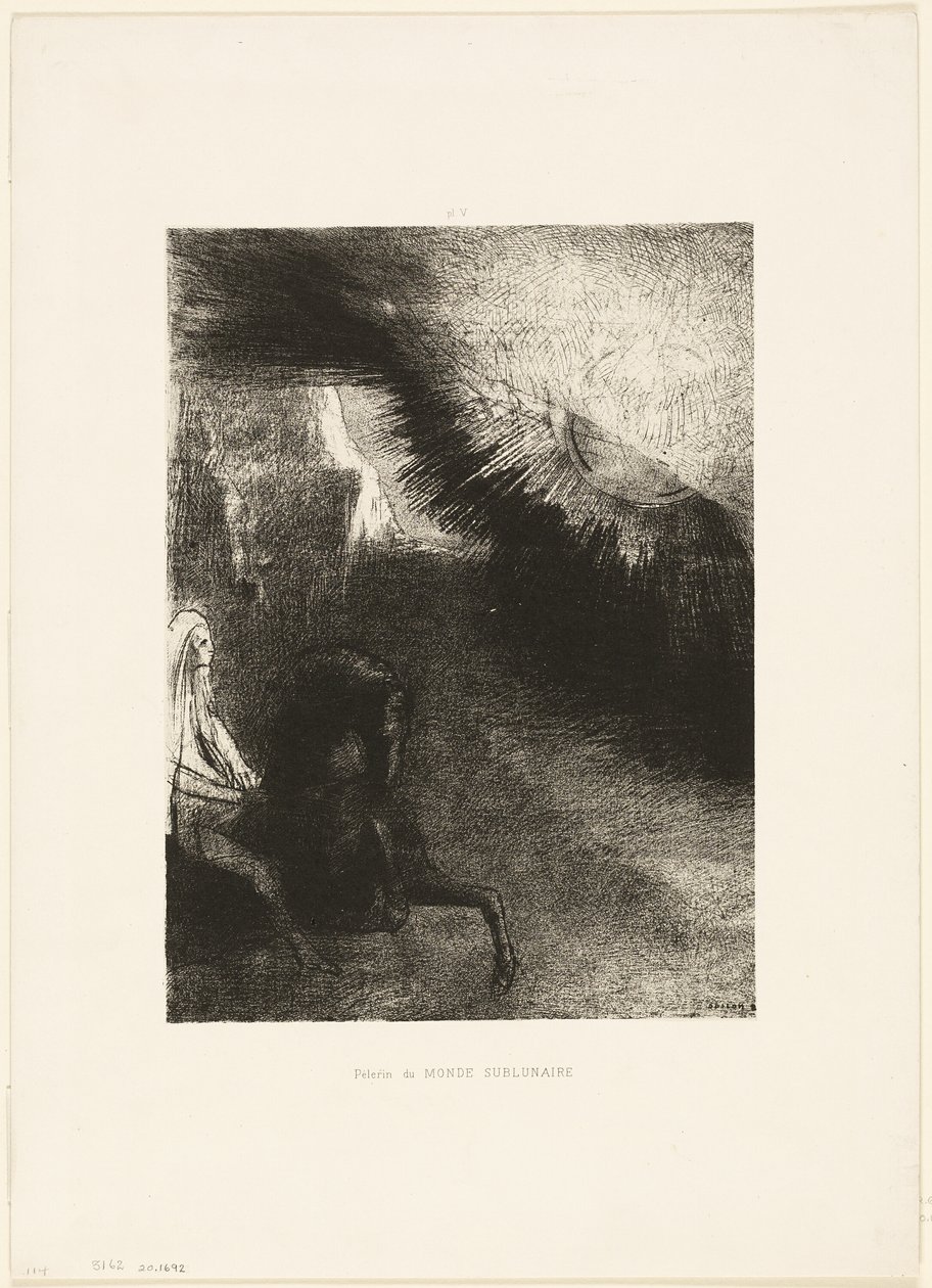 Pilger der sublunaren Welt, Platte 5 von 6 von Odilon Redon