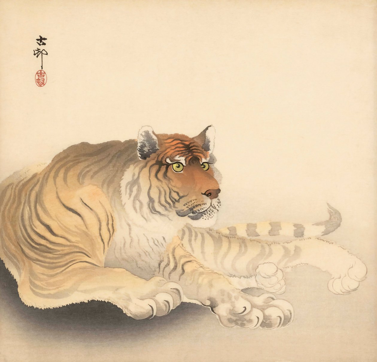 Tiger, 20. Jahrhundert (japanischer Druck) von Ohara Koson