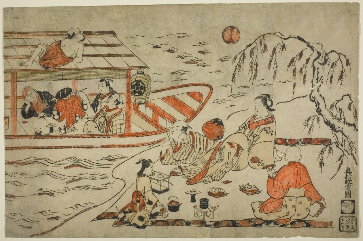 Abkühlung an einem Sommerabend von Okumura Masanobu