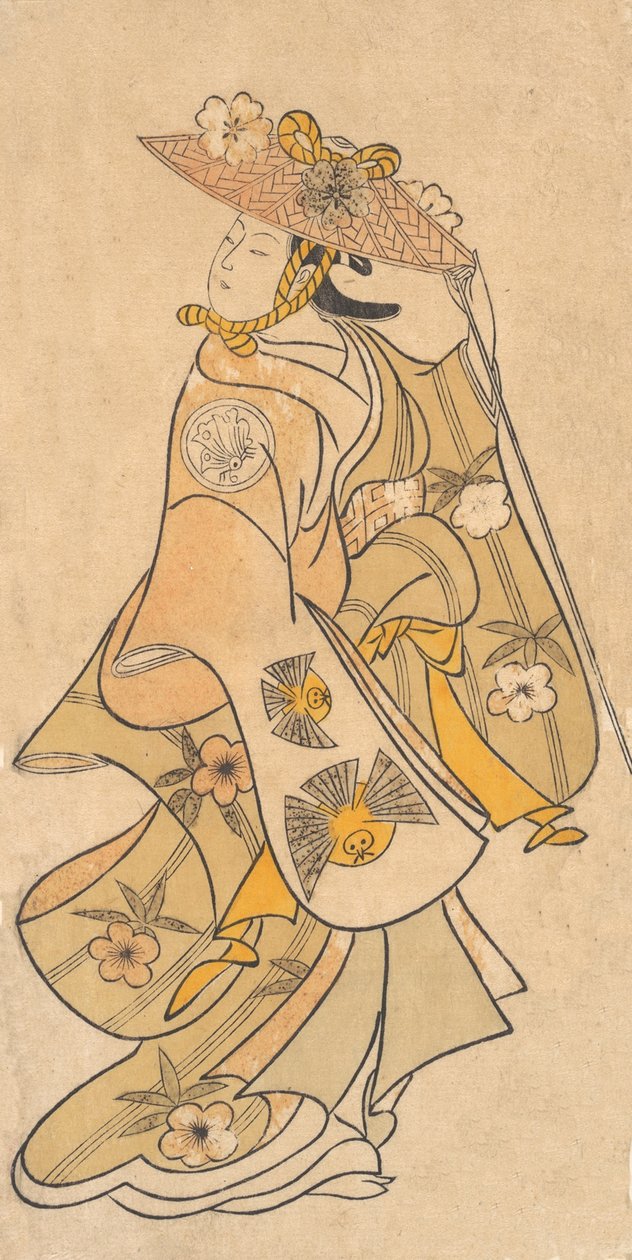 Schauspieler Sanjo Kantaro 1697-1763 als Frau, ca. 1730 von Okumura Toshinobu