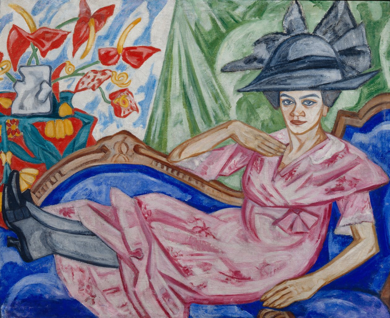 Porträt der Schwester des Künstlers, 1912 von Olga Rozanova