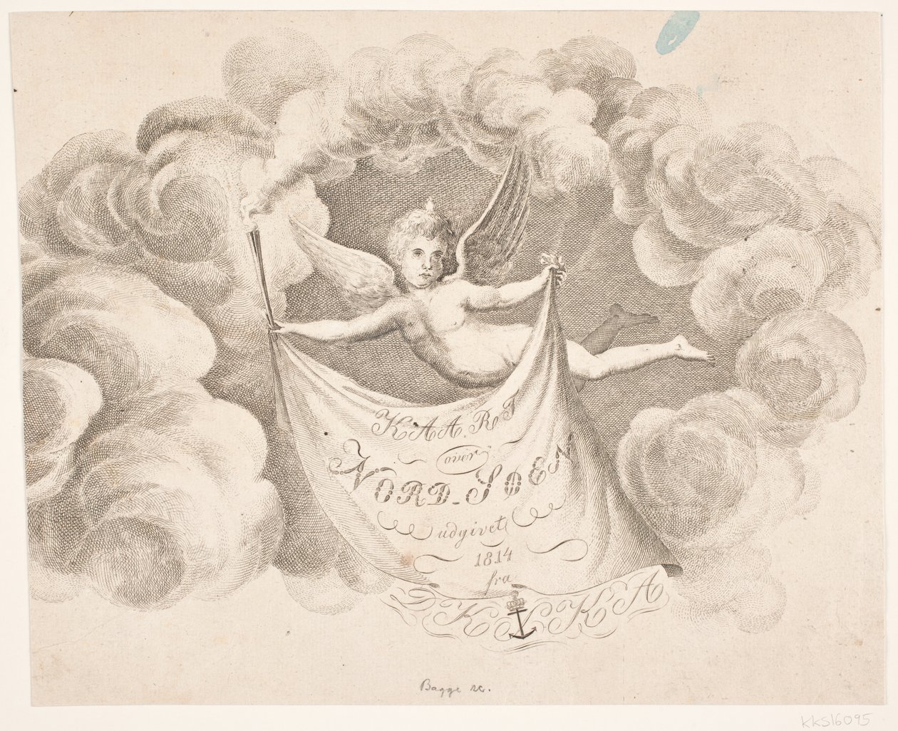 Ausschnitt aus der Titelvignette zu: "Karte über die Nordsee..." von Oluf Olufsen Bagge