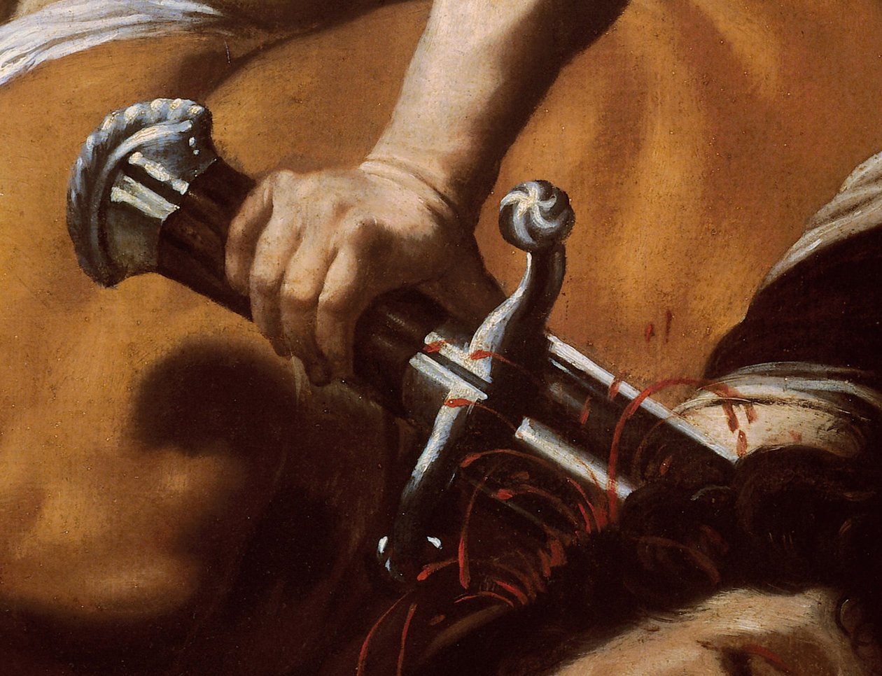 Detail von Davids Schwert von Orazio Borgianni